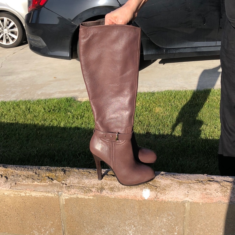 Saks Fifth Avenue Over the Knee Heel Boots